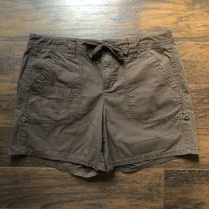 Tommy Hilfiger Women’s Canvas Shorts 12 Brown